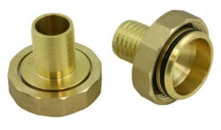 Flo-Link XL Double O-Ring X 1-1/4" Brass Hose Barb Adapters - Set Of 2