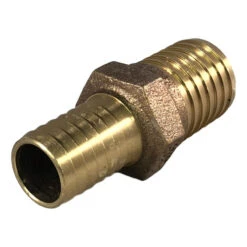 Brass Barb Insert Coupling - 1" X 1-1/4" With Hex