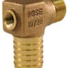 Brass Elbow - ¾" Male Pipe Thread X 1" Barb With ¼" Tap 1 Brass Elbow - ¾" Male Pipe Thread X 1" Barb With ¼" Tap -Tool Gear Shop BE4PT angle P300 25224.1565610427