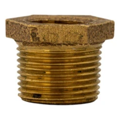 Bronze Threaded Hex Bushing 3/4" MPT X 1/2" FPT