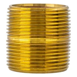 Brass Threaded Nipple 1-1/4" X Close
