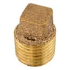 Bronze Threaded Square Head Solid Plug 1/4" MPT -Tool Gear Shop BTP2 1 31815.1677857665