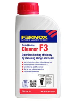 FERNOX F3 Central Heating Cleaner 1 Pint (500 Ml) Bottle