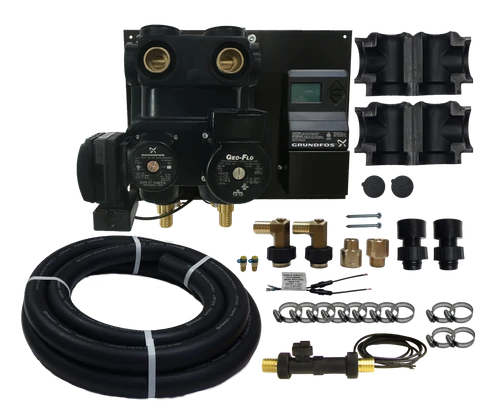 FL Panel Mount Pressurized 2 Pump Variable Speed Flow Center - Grundfos UPMXL & UPS 26-99 Pumps - Temp & Flow Controller 3 FL Panel Mount Pressurized 2 Pump Variable Speed Flow Center - Grundfos UPMXL & UPS 26-99 Pumps - Temp & Flow Controller