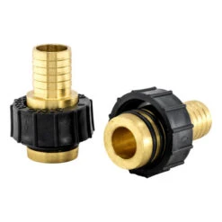 Flo-Link Double O-Ring X 1" Brass Barb Adapters -- Set Of 2