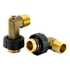 Flo-Link Double O-Ring Brass Elbow Tapped For P/T Port X 1" MPT -- Set Of 2