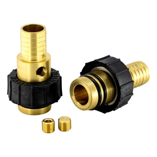 Flo-Link Double O-Ring X 1" Brass Barb Tapped For P/T Port -- Set Of 2 3 Flo-Link Double O-Ring X 1" Brass Barb Tapped For P/T Port -- Set Of 2