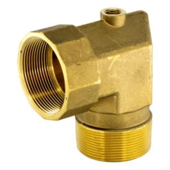 Brass Adapter - 2" Male Pipe Thread X 2" Female Pipe Thread Elbow With Fitting For PT Port