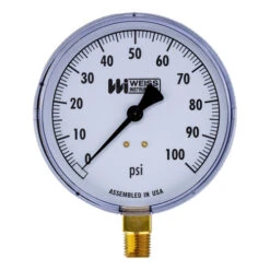 3.5" Pressure Gauge 1/4" MPT