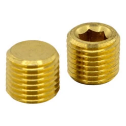 Brass Threaded Hex Socket Plug 1/4" Male Pipe Thread