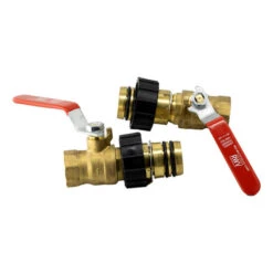 Flo-Link Double O-Ring X 1" Brass FPT Full Port Isolation Valve Adapters Set Of 2