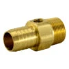 Brass Straight Adapter - 1" Male Pipe Thread X 1" Barb With 1/4" Tap -Tool Gear Shop GF 39291 13972.1677859559