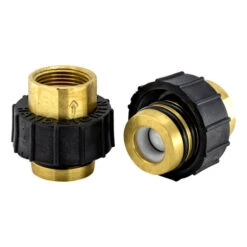 Flo-Link Double O-Ring X 1" Brass FPT Adapter Set With Check Valves