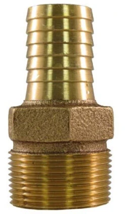 Brass Straight Adapter - 1¼" Male Pipe Thread X 1" Barb