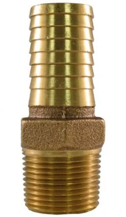 Brass Straight Adapter - 1" Male Pipe Thread X 1" Barb