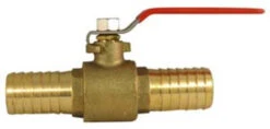 Brass Ball Valve - 1-1/4" Barb Inserts