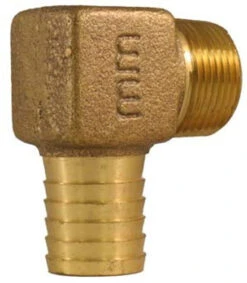 Brass Hydrant Elbow - 1" Male Pipe Thread X 1" Barb