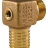Brass Elbow - 1-1/4" Male Pipe Thread X 1-1/4" Barb With 1/4" Tap -Tool Gear Shop be6pt 71379.1565610574